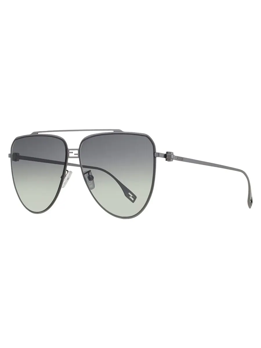 Женские солнцезащитные очки Fendi Green Pilot FE40122U 14P 59 — изображение 2 из 4, синий