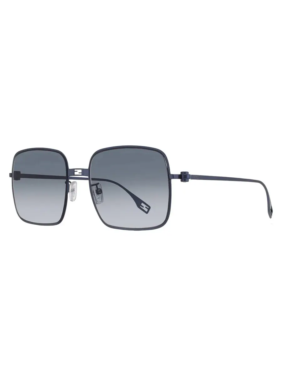 Женские солнцезащитные очки Fendi Grey Square FE40123U 90P 55 — изображение 2 из 4, синий