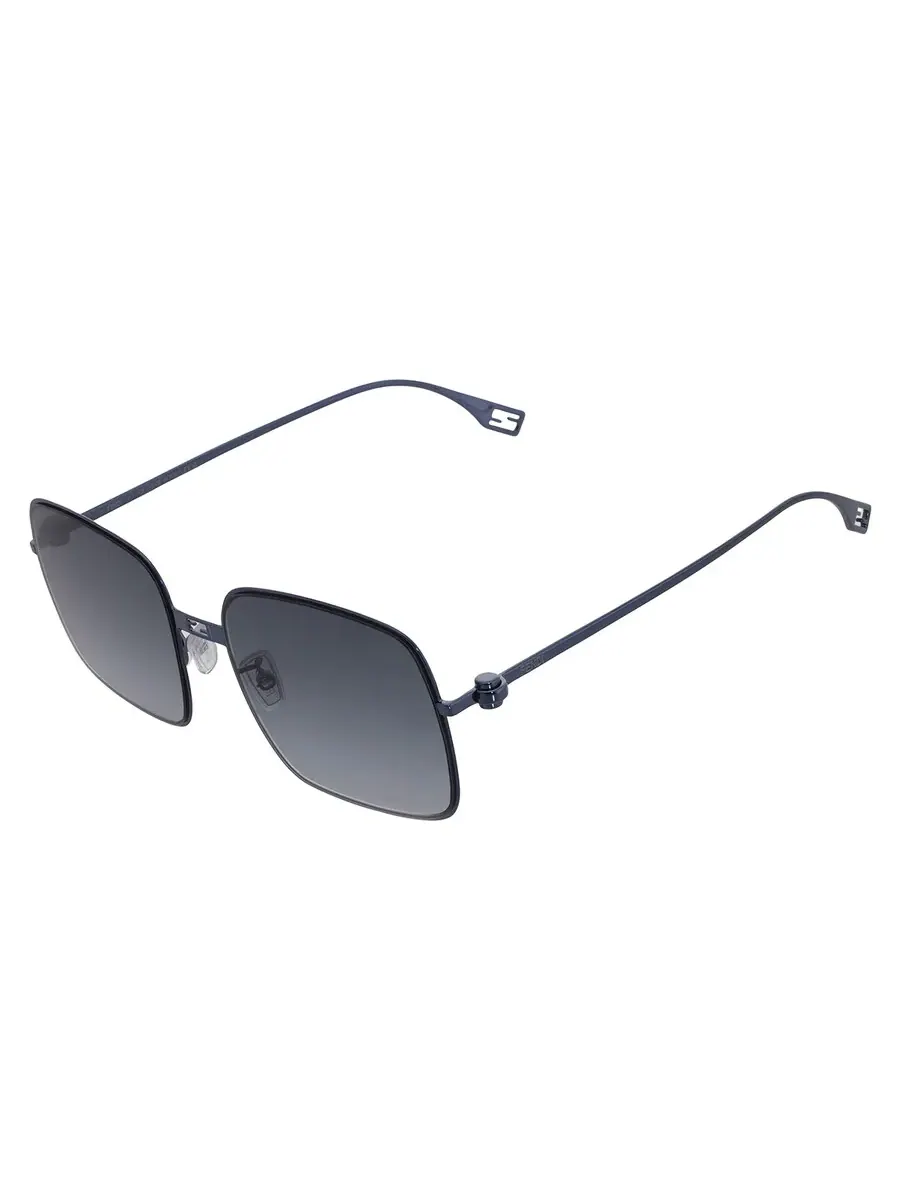 Женские солнцезащитные очки Fendi Grey Square FE40123U 90P 55 — изображение 3 из 4, синий