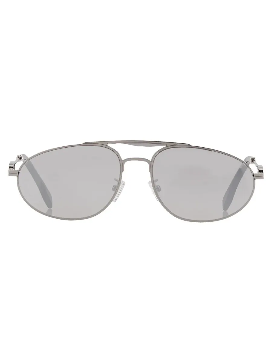 Мужские солнцезащитные очки Fendi Smoke Mirror Pilot FE40072U 14C 57 — синий