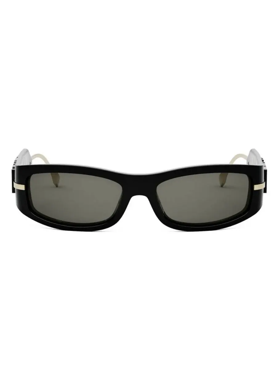 Женские солнцезащитные очки Fendi Smoke Wrap FE40120I 01A 57 — черный