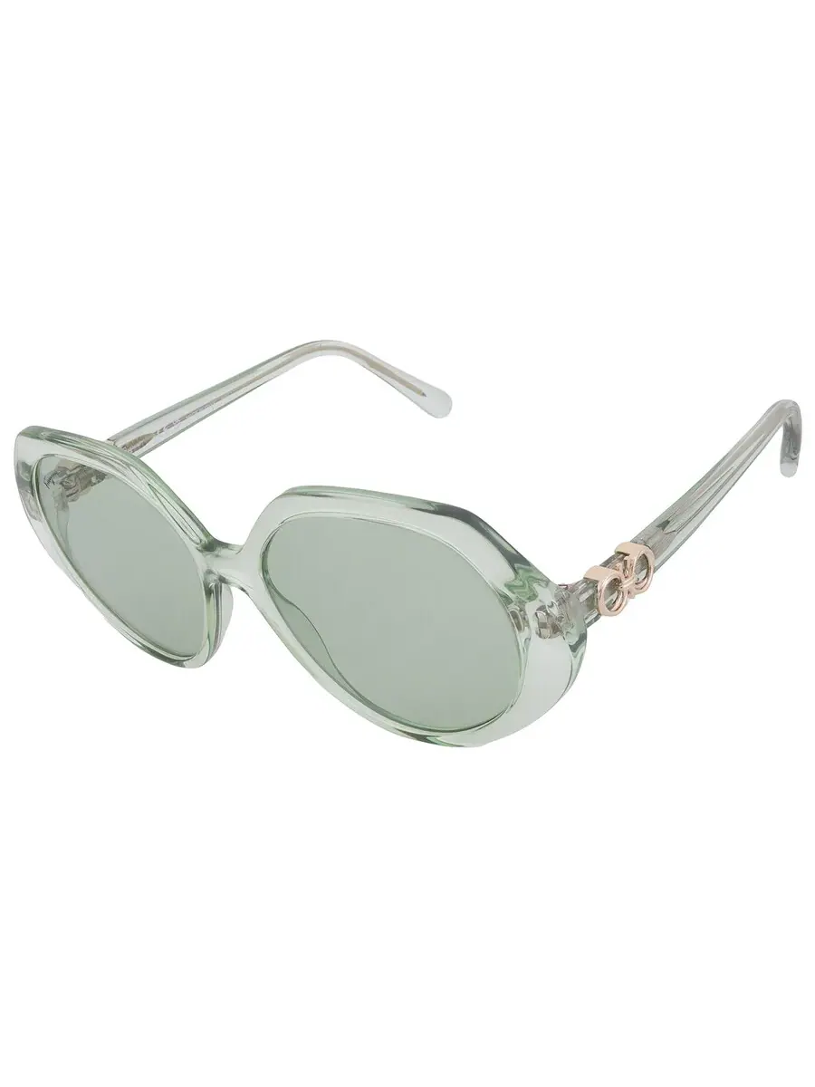 Женские солнцезащитные очки Ferragamo Green Geometric SF1084S 341 58 — изображение 3 из 4, прозрачный зеленый