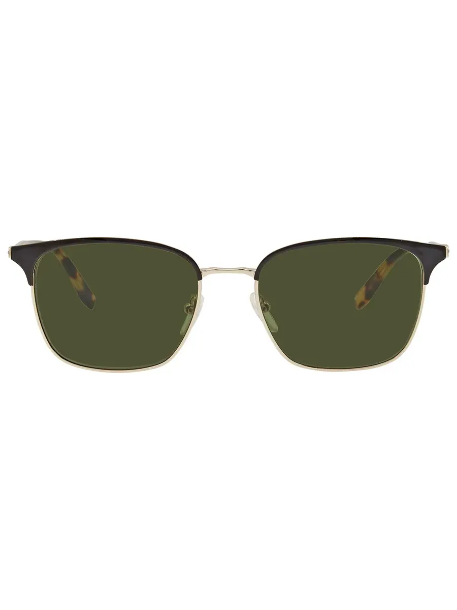 Мужские солнцезащитные очки Ferragamo Green Square SF180S 017 54 — изображение 1 из 3, черный/золотистый