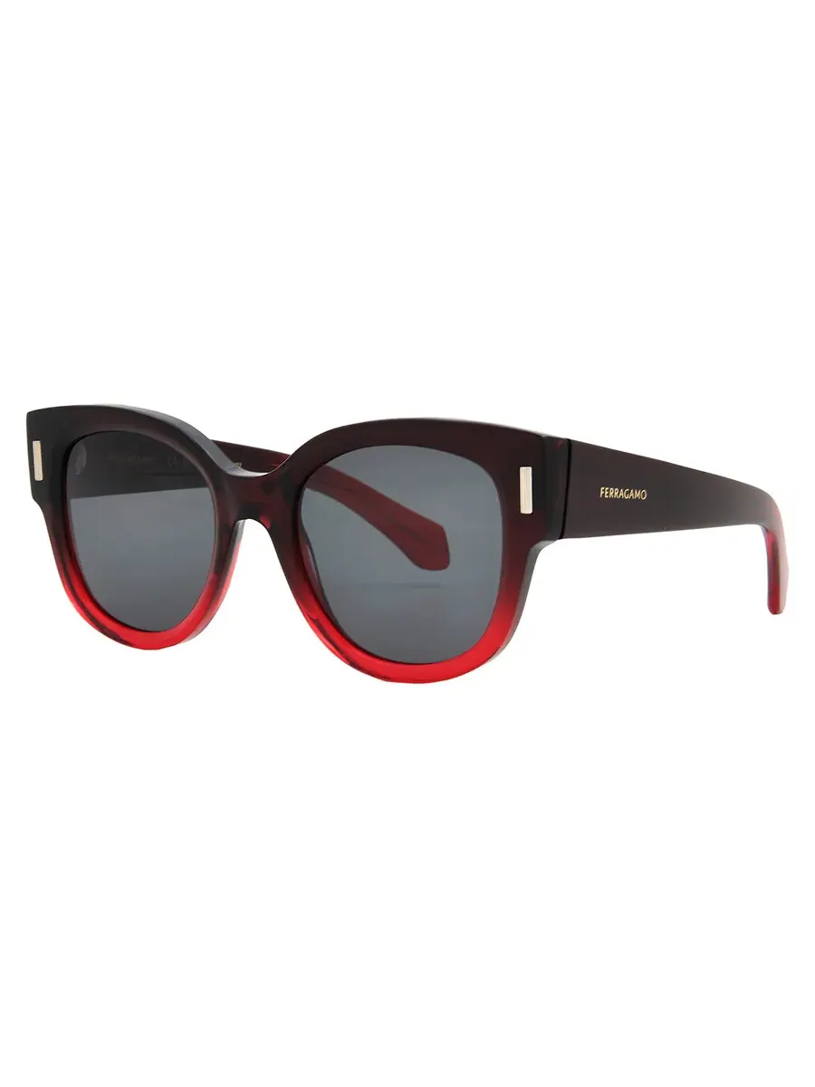 Женские солнцезащитные очки Ferragamo Grey Oval SF2007S 615 51 — изображение 2 из 4