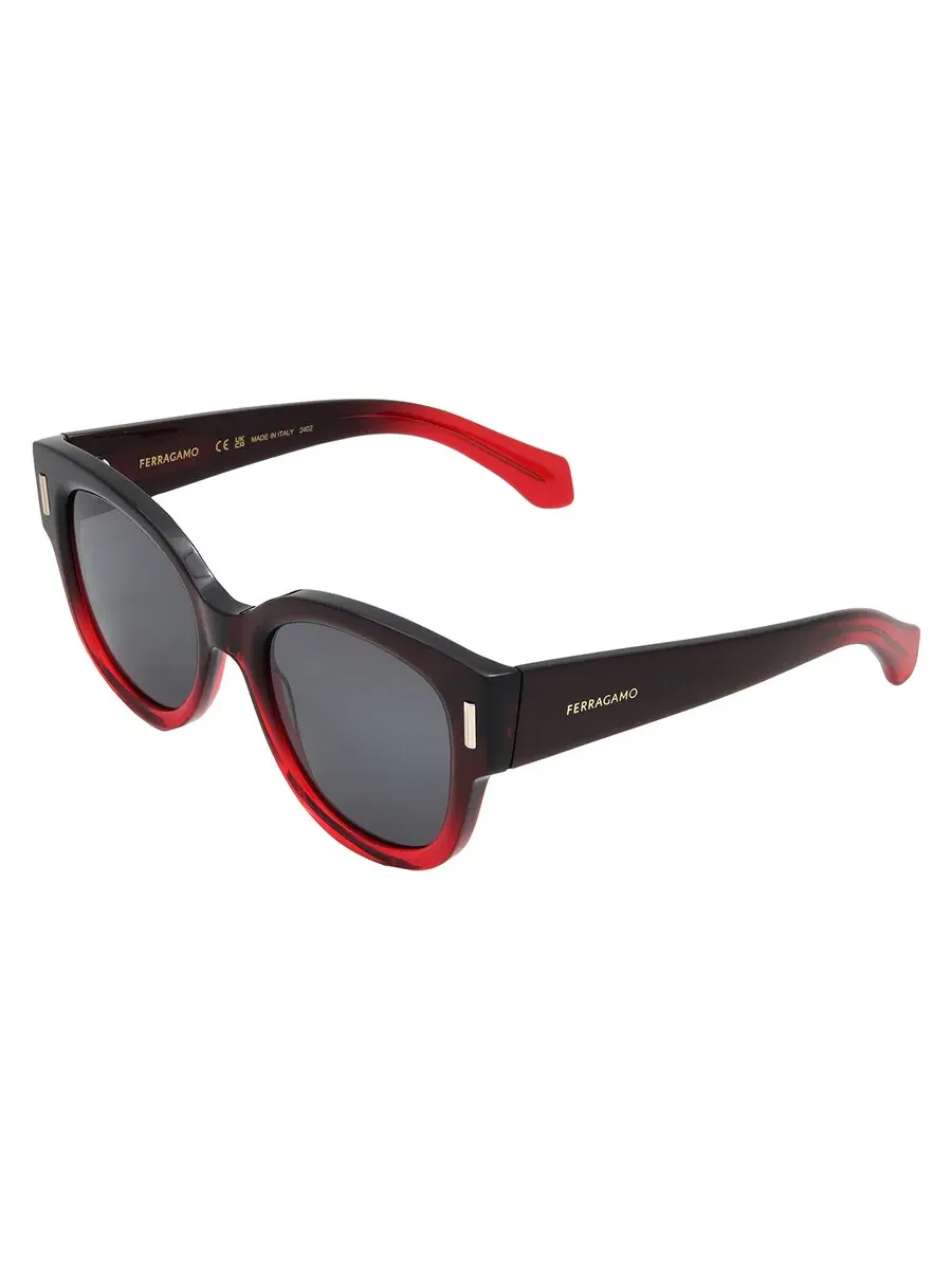 Женские солнцезащитные очки Ferragamo Grey Oval SF2007S 615 51 — изображение 4 из 4