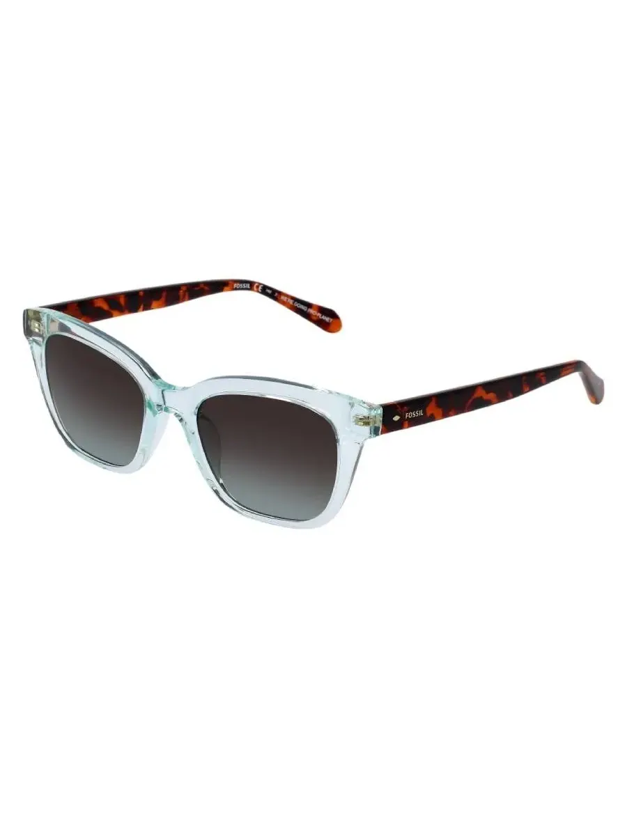 Женские солнцезащитные очки Fossil Brown Gradient Square FOS 2126/G/S 00OX/HA — изображение 1 из 1, зеленый