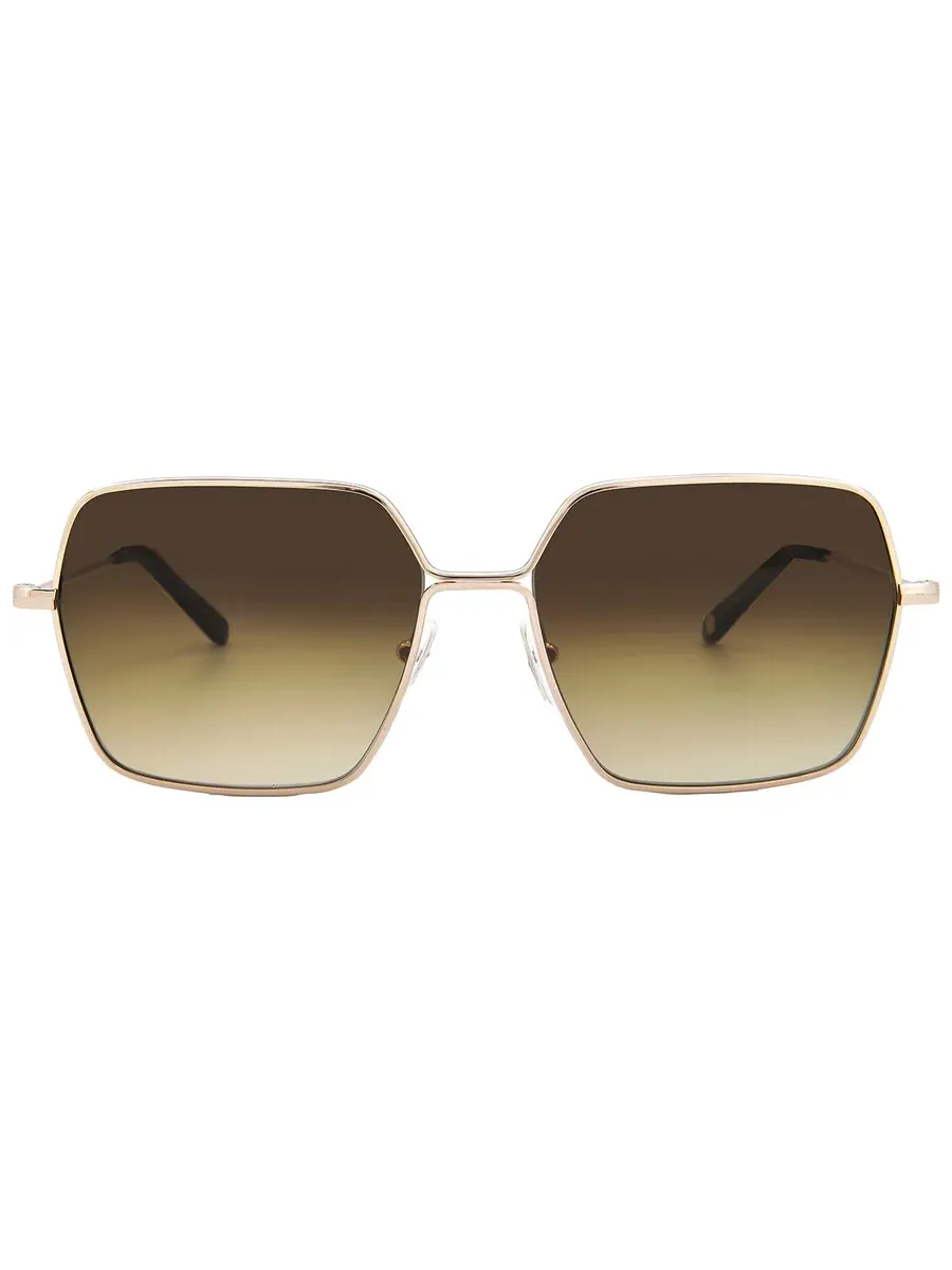 Солнцезащитные очки для женщин Garrett Leight MEADOW SUN Olive Gradient Square 4067 G-DGFR/OG 56