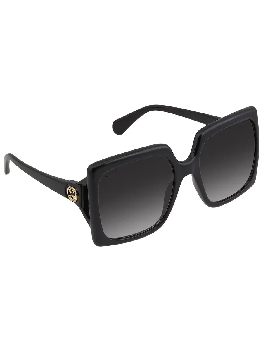 Очки для женщин Gucci серого градиента большого размера GG0876S 001 60 — изображение 3 из 5, черный