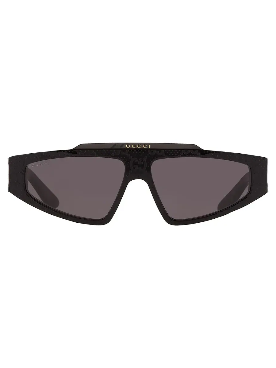 Очки солнцезащитные унисекс Gucci серые с оправой Browline GG1591S 001 58 — изображение 1 из 6, черный