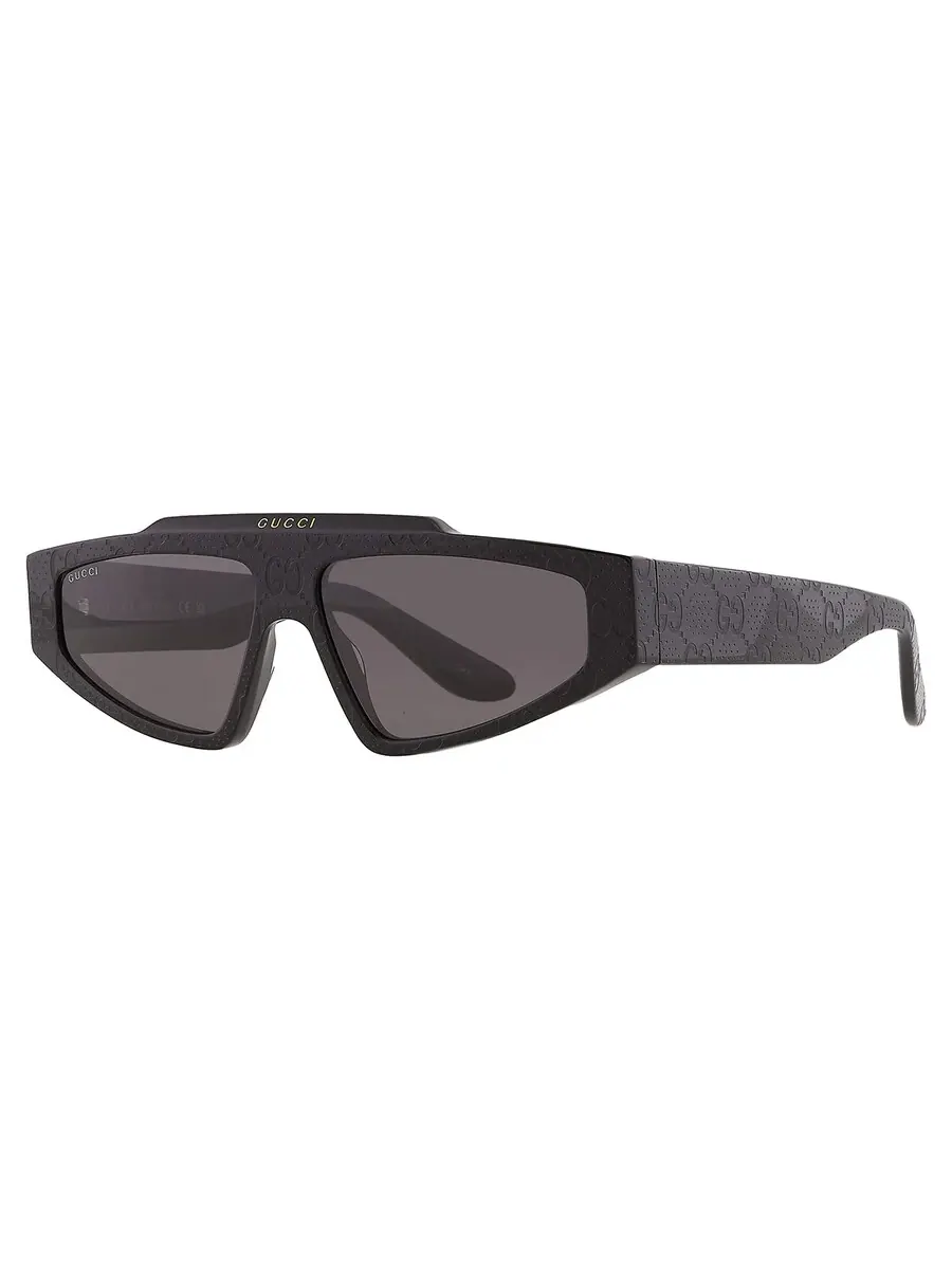 Очки солнцезащитные унисекс Gucci серые с оправой Browline GG1591S 001 58 — изображение 3 из 6, черный