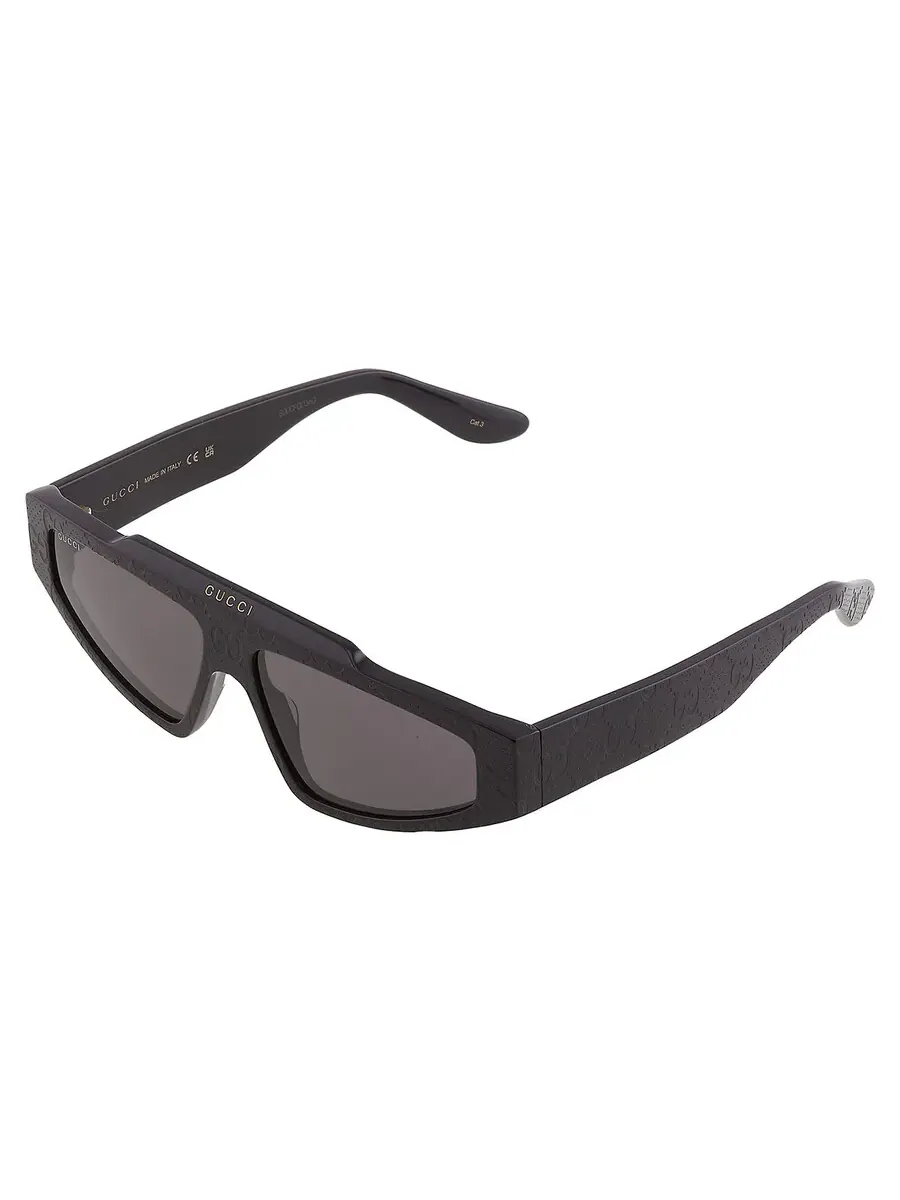 Очки солнцезащитные унисекс Gucci серые с оправой Browline GG1591S 001 58 — изображение 4 из 6, черный