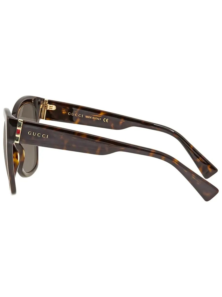 Очки солнцезащитные женские Gucci Brown Shaded Butterfly GG0459S 002 54 — изображение 4 из 5, коричневый