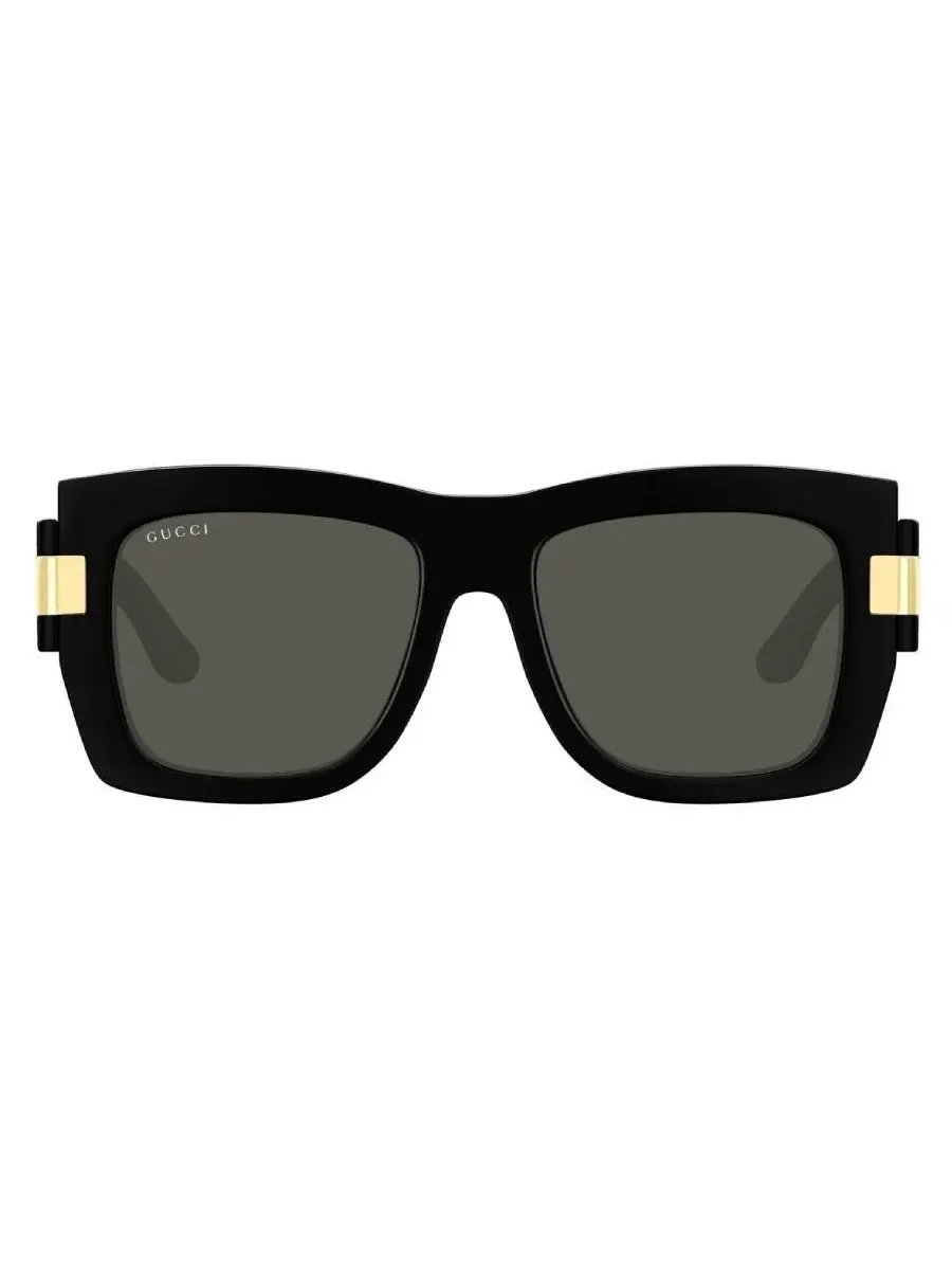 Женские солнцезащитные очки Gucci Grey Square GG1688S 001 54 — изображение 1 из 4, черный