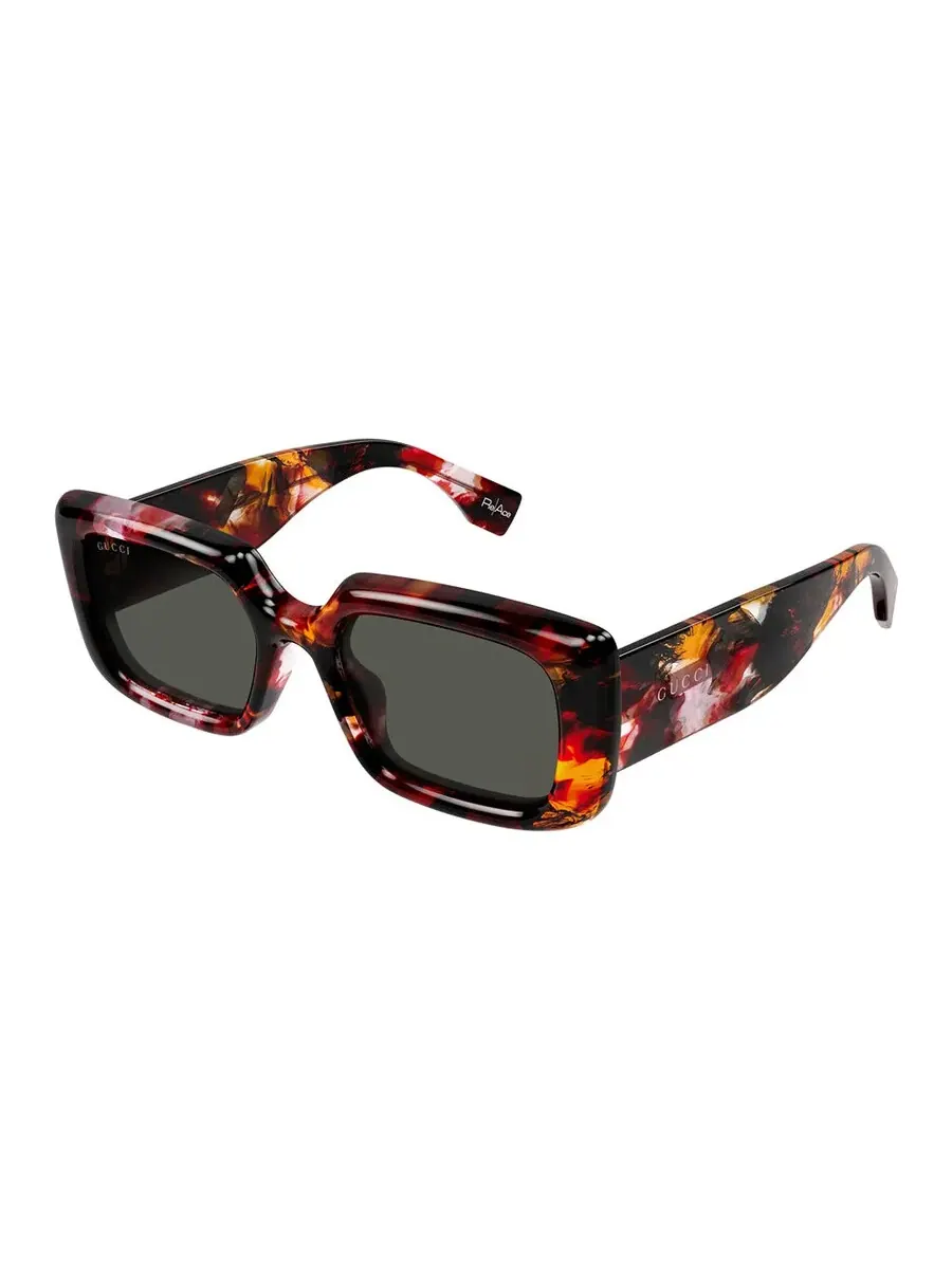 Женские солнцезащитные очки Gucci серого цвета прямоугольной формы GG1906S 001 53 — изображение 2 из 4, бордовый