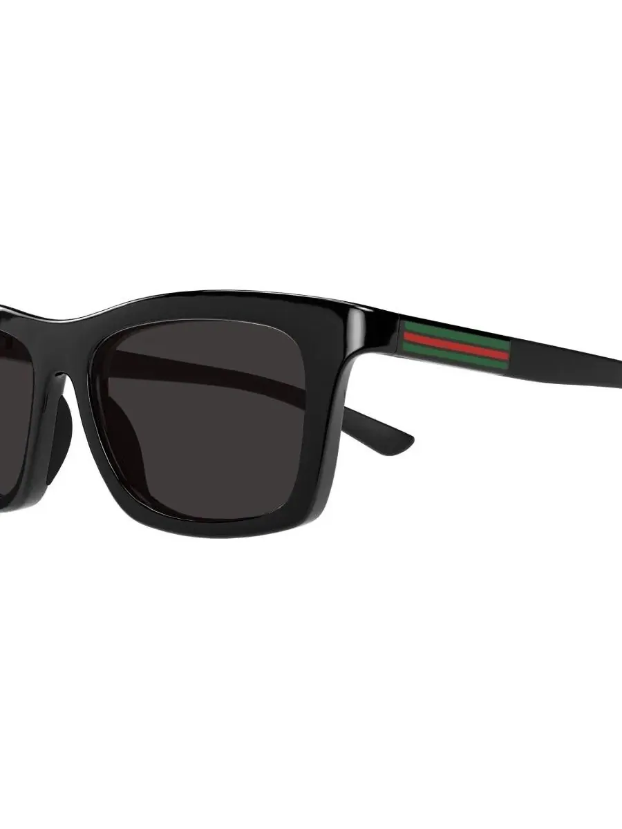 Мужские солнцезащитные очки Gucci Grey Square GG1735S 001 54 — изображение 3 из 4, черный