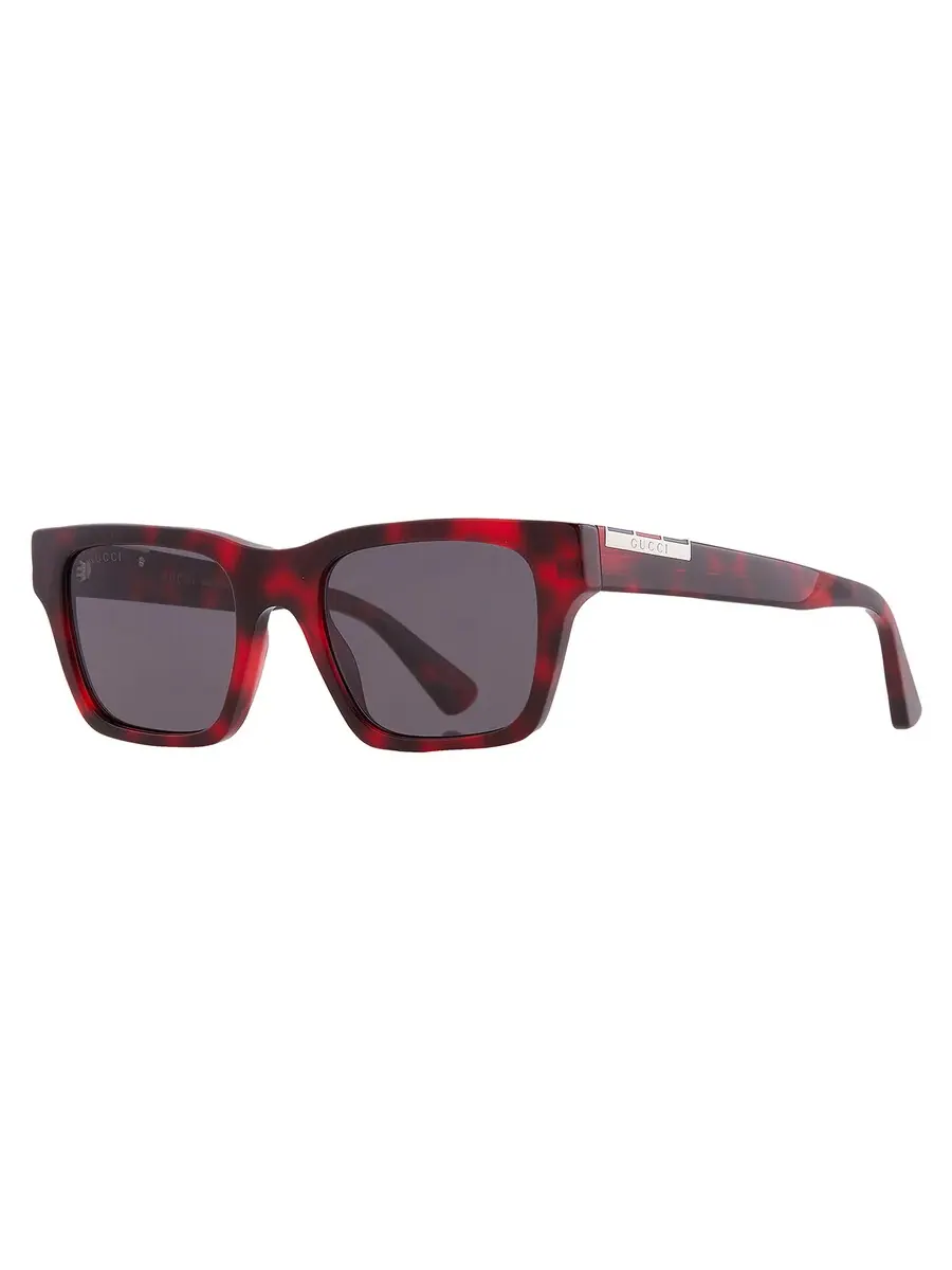 Мужские солнцезащитные очки Gucci Grey Square GG1889S 003 51 — изображение 2 из 5, красный