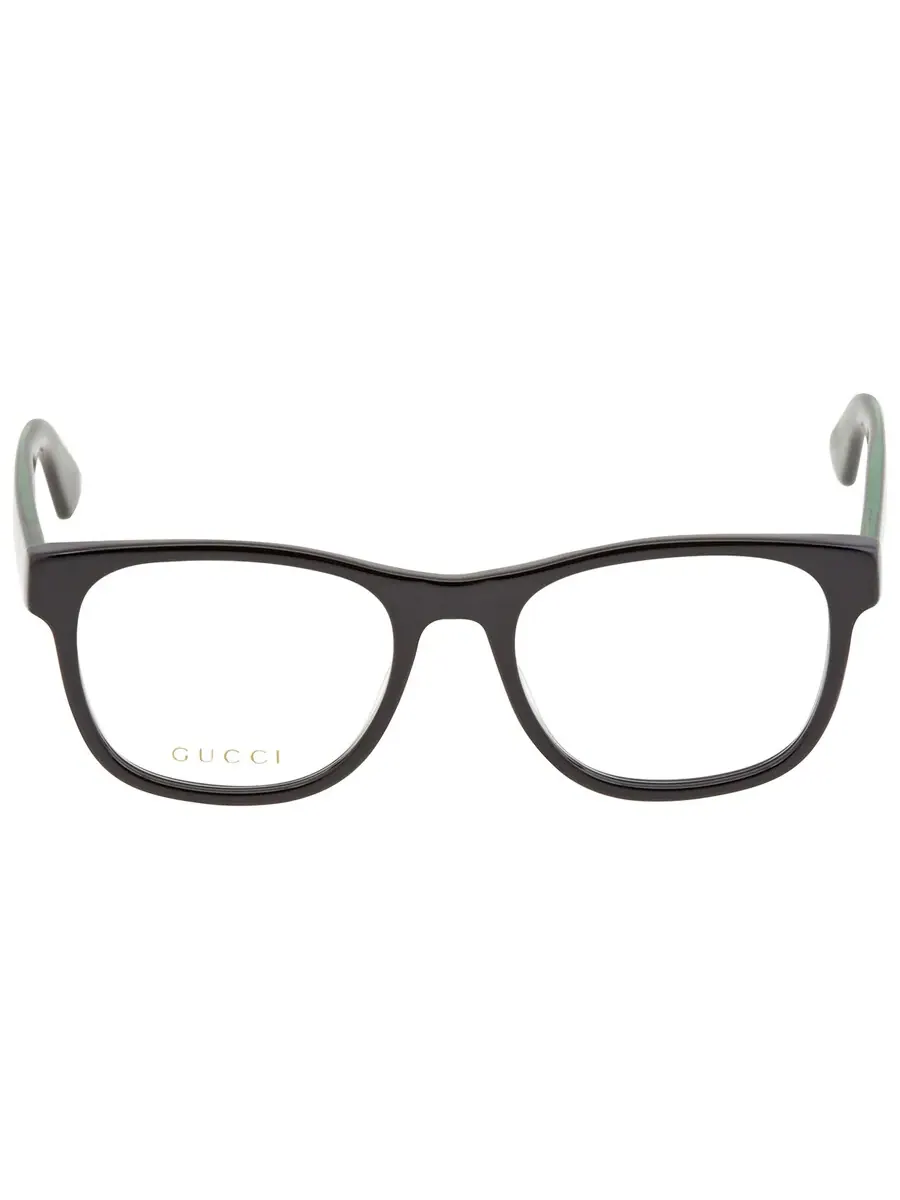 Мужские очки Gucci Demo Square GG0004ON 002 53 — изображение 1 из 3, черный/зеленый/красный