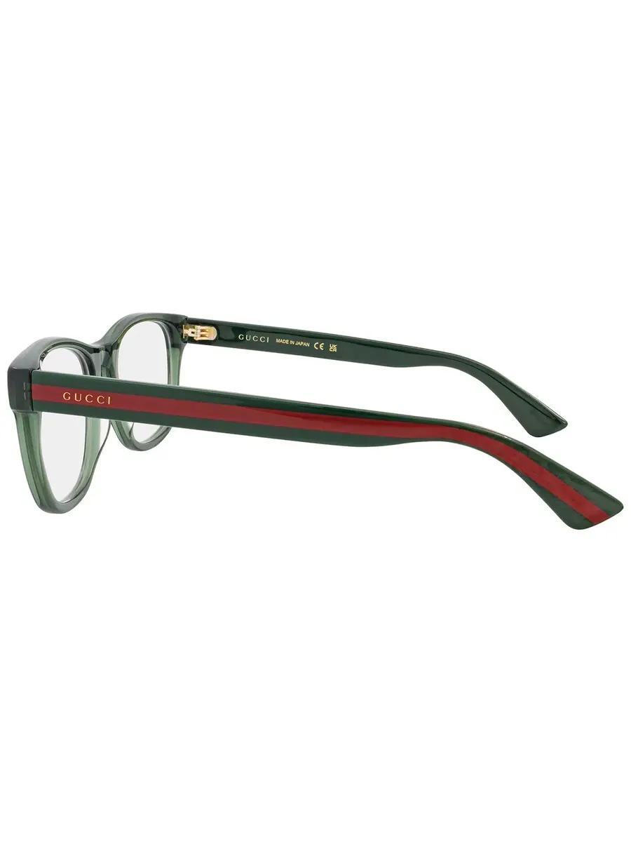 Мужские очки Gucci Demo Square GG0004ON 011 53 — изображение 3 из 4, зеленый прозрачный