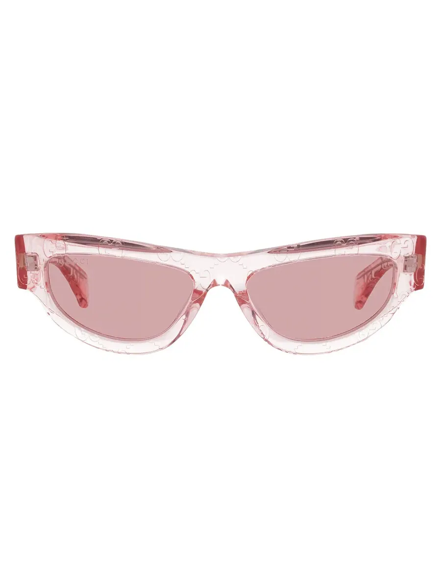 Женские солнцезащитные очки Gucci Red Cat Eye GG1834S 010 53 — изображение 1 из 5, розовый
