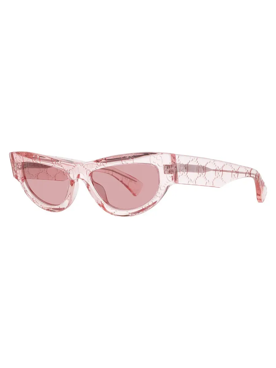 Женские солнцезащитные очки Gucci Red Cat Eye GG1834S 010 53 — изображение 2 из 5, розовый