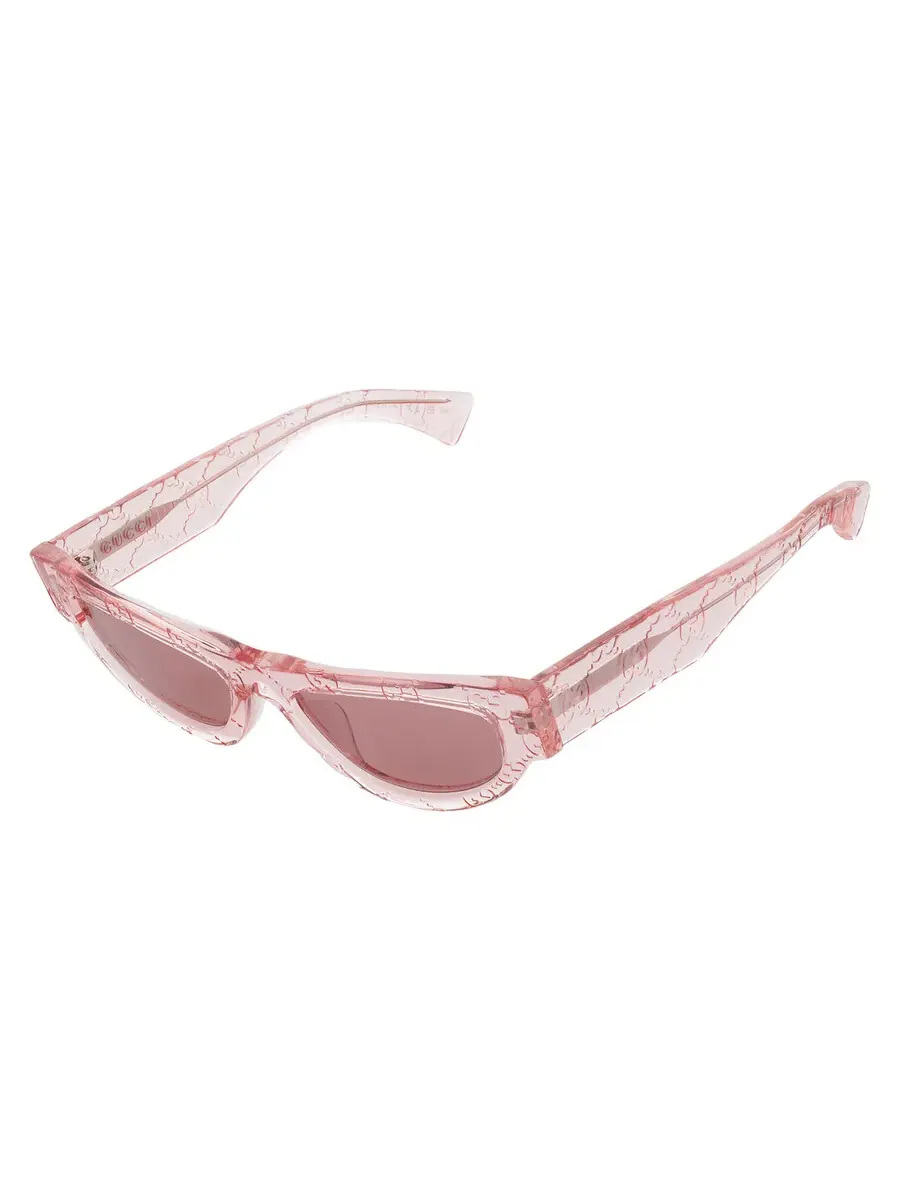Женские солнцезащитные очки Gucci Red Cat Eye GG1834S 010 53 — изображение 3 из 5, розовый