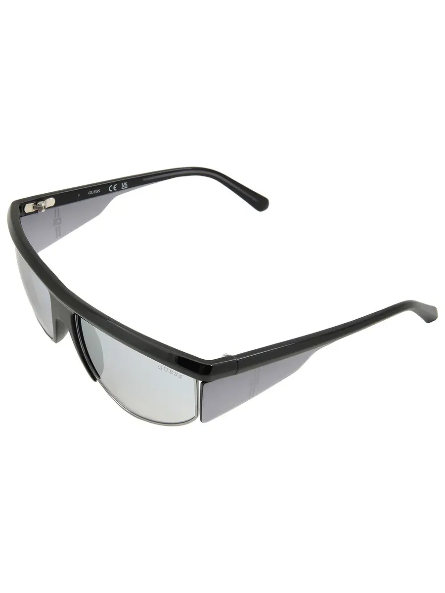 Очки Guess Light Grey Mirror Browline для мужчин GU00072 01C 62 — изображение 4 из 4, черный