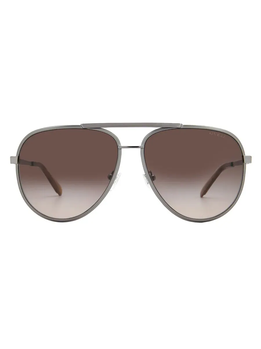Мужские солнцезащитные очки Guess Brown Gradient Pilot GU00209 09F 61 — изображение 1 из 4, серый
