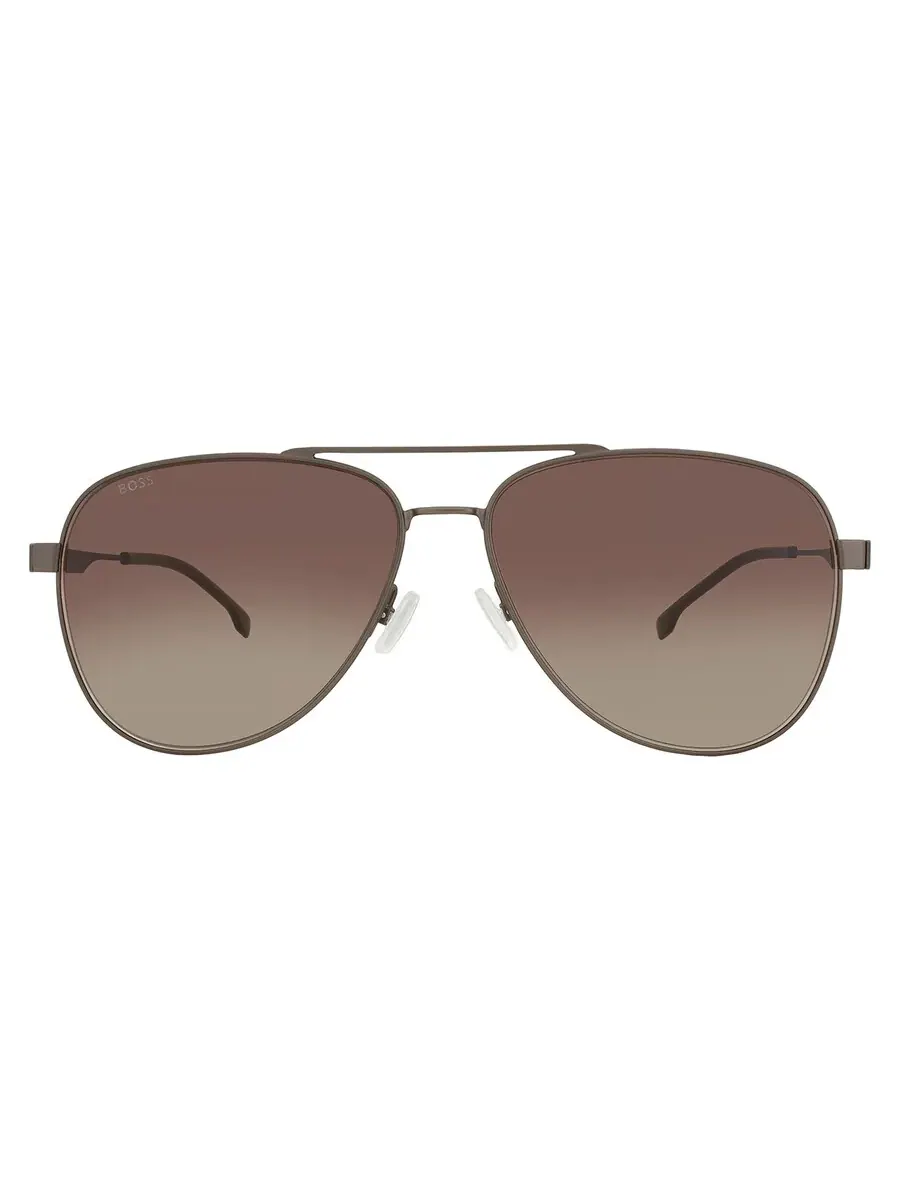 Мужские солнцезащитные очки Hugo Boss Brown Gradient Pilot BOSS 1641/S 0R80/HA 60 — изображение 1 из 5, серый