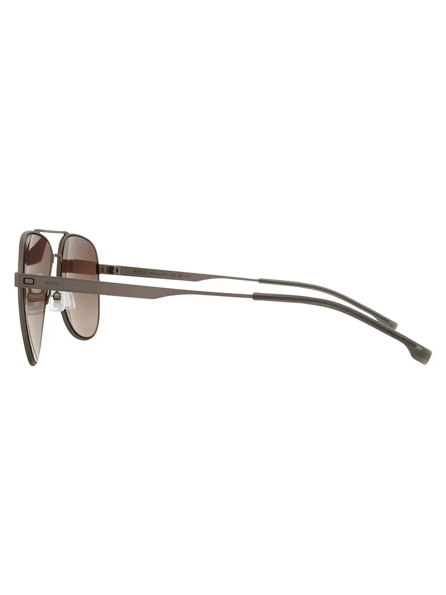 Мужские солнцезащитные очки Hugo Boss Brown Gradient Pilot BOSS 1641/S 0R80/HA 60 — изображение 4 из 5, серый