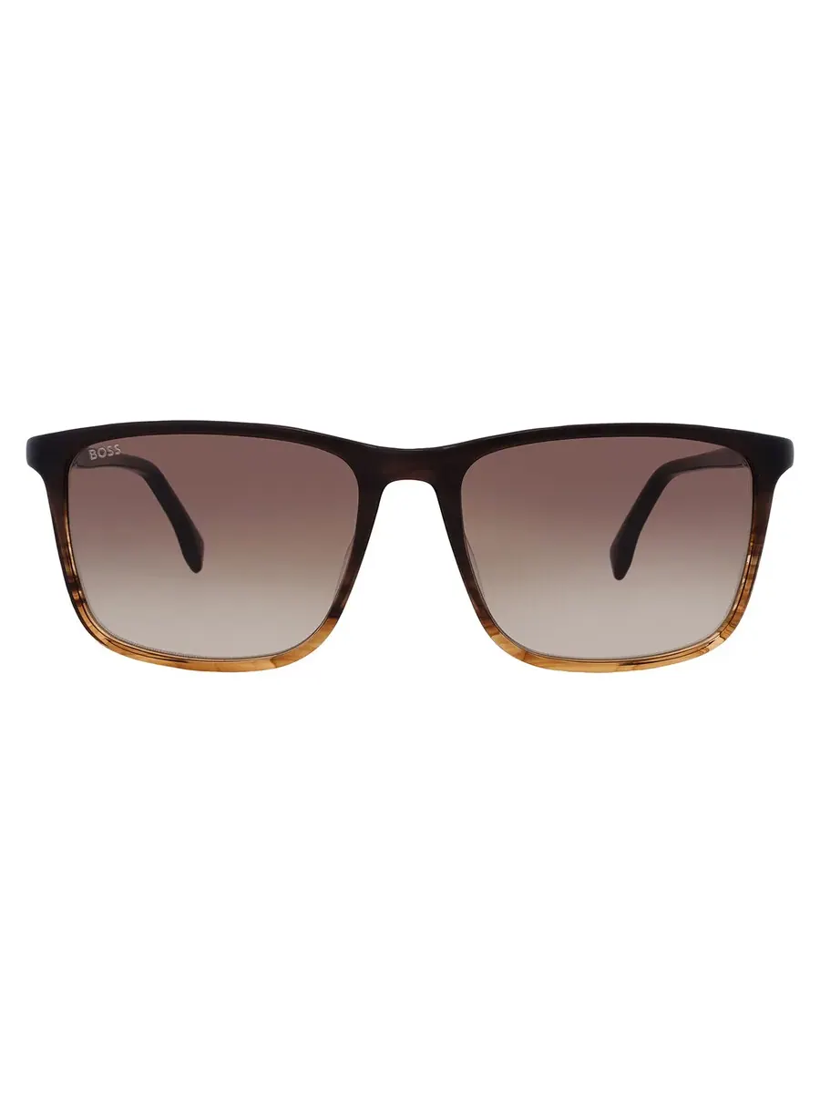 Солнцезащитные очки мужские Hugo Boss Brown Shaded Square BOSS 1434/S 0EX4/HA 56 — изображение 1 из 5, коричневый