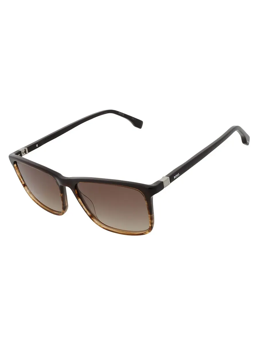 Солнцезащитные очки мужские Hugo Boss Brown Shaded Square BOSS 1434/S 0EX4/HA 56 — изображение 3 из 5, коричневый