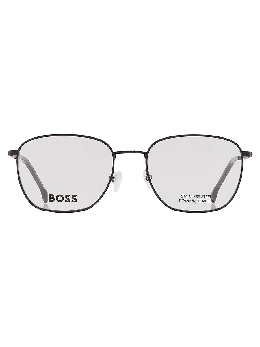 Мужские прямоугольные очки Hugo Boss Demo BOSS 1415 0003 55 — изображение 1 из 5, черный