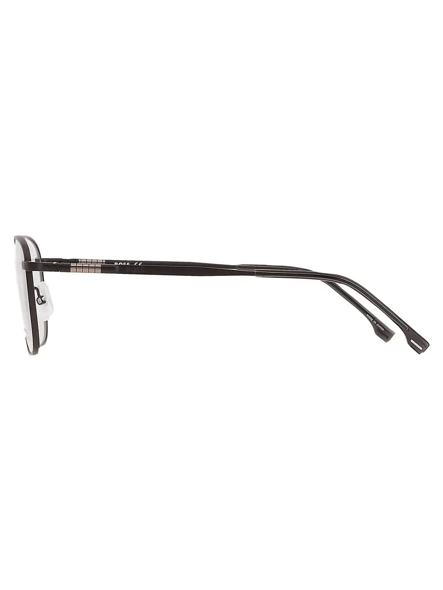 Мужские прямоугольные очки Hugo Boss Demo BOSS 1415 0003 55 — изображение 4 из 5, черный