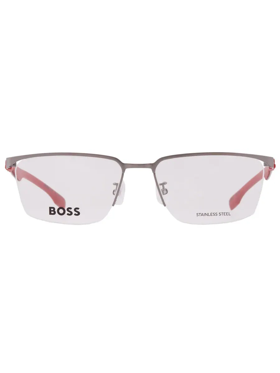 Мужские прямоугольные очки Hugo Boss Demo BOSS 1543/F 0R80 57 — изображение 1 из 5, темный/красный