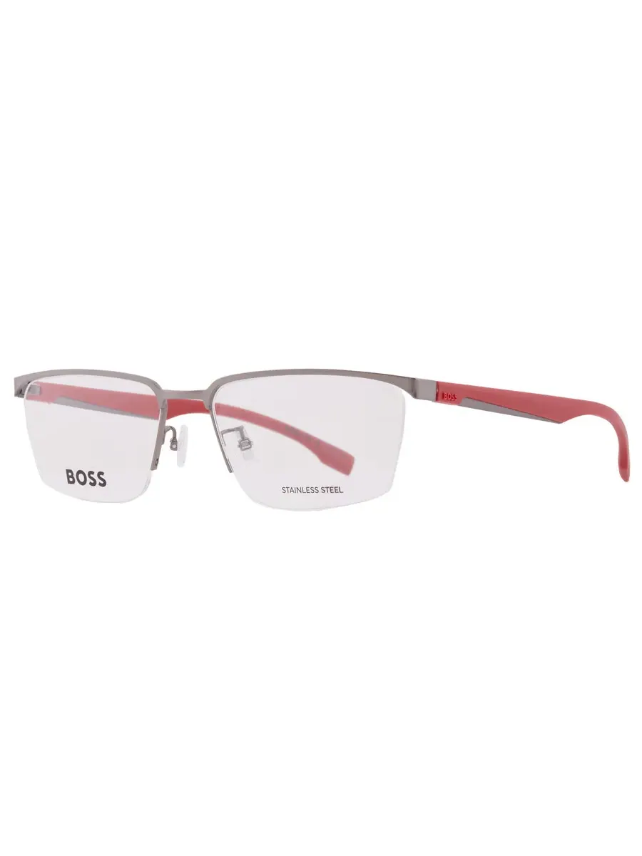 Мужские прямоугольные очки Hugo Boss Demo BOSS 1543/F 0R80 57 — изображение 2 из 5, темный/красный