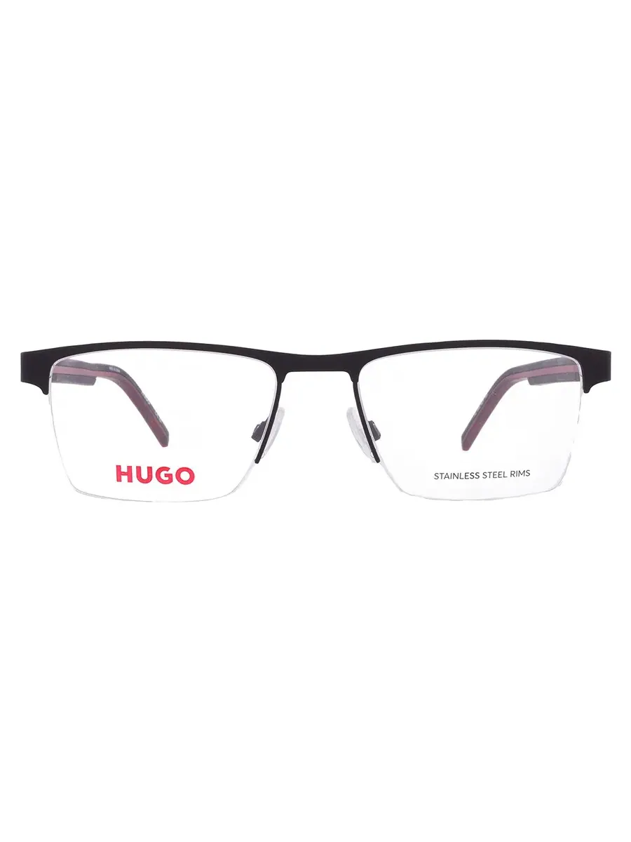 Мужские прямоугольные очки Hugo Boss Demo HG 1066 0BLX 55 — изображение 1 из 5, черный красный