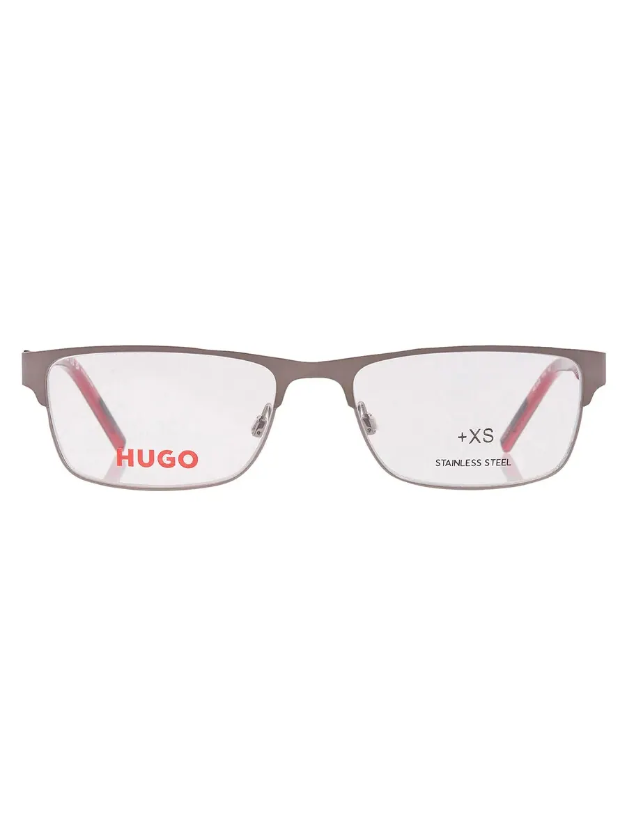 Мужские прямоугольные очки Hugo Boss Demo HG 1263 0PTA 55 — изображение 1 из 5, темный серый