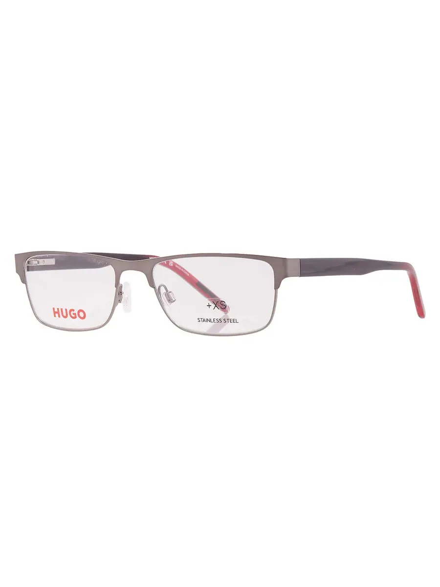 Мужские прямоугольные очки Hugo Boss Demo HG 1263 0PTA 55 — изображение 2 из 5, темный серый