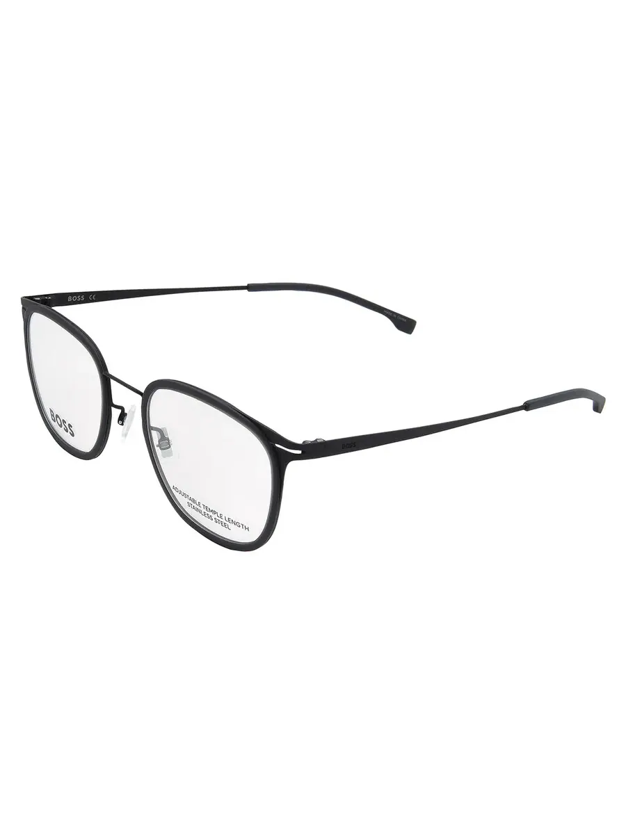 Мужские очки Hugo Boss Demo Square BOSS 1427 0O6W 53 — изображение 4 из 5, черный серый