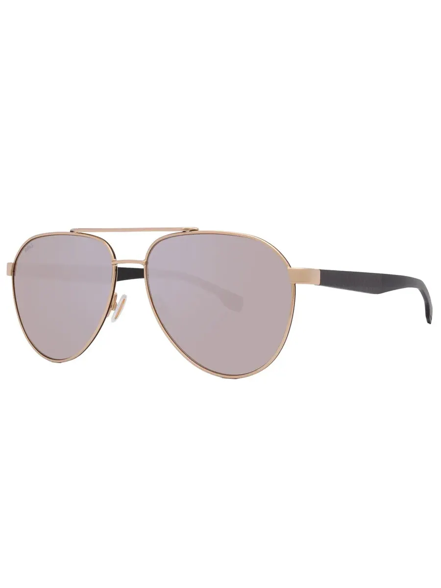 Солнцезащитные очки для мужчин Hugo Boss Gold Antireflex Pilot BOSS 1485/S 0RHL/WM 60 — изображение 3 из 6, золотистый черный