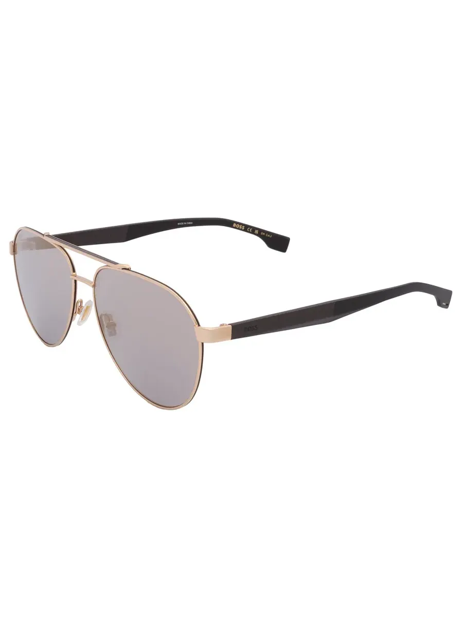 Солнцезащитные очки для мужчин Hugo Boss Gold Antireflex Pilot BOSS 1485/S 0RHL/WM 60 — изображение 4 из 6, золотистый черный