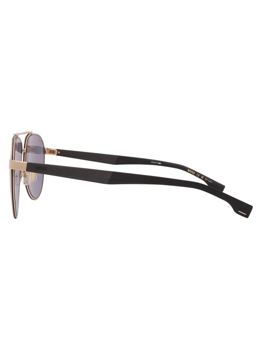 Солнцезащитные очки для мужчин Hugo Boss Gold Antireflex Pilot BOSS 1485/S 0RHL/WM 60 — изображение 5 из 6, золотистый черный