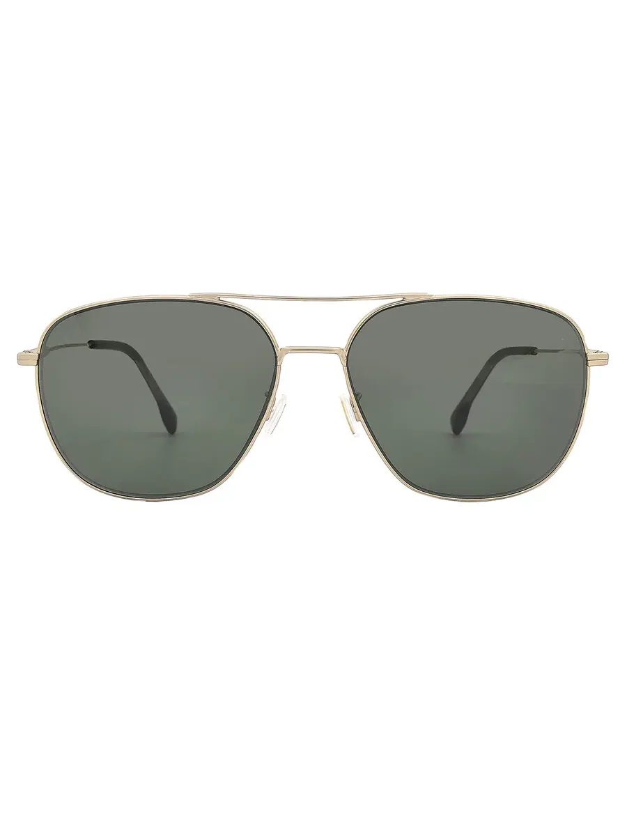 Солнцезащитные очки для мужчин Hugo Boss Green Navigator BOSS 1557/O/F/S 0AOZ/QT 62 — изображение 1 из 5, золотистый
