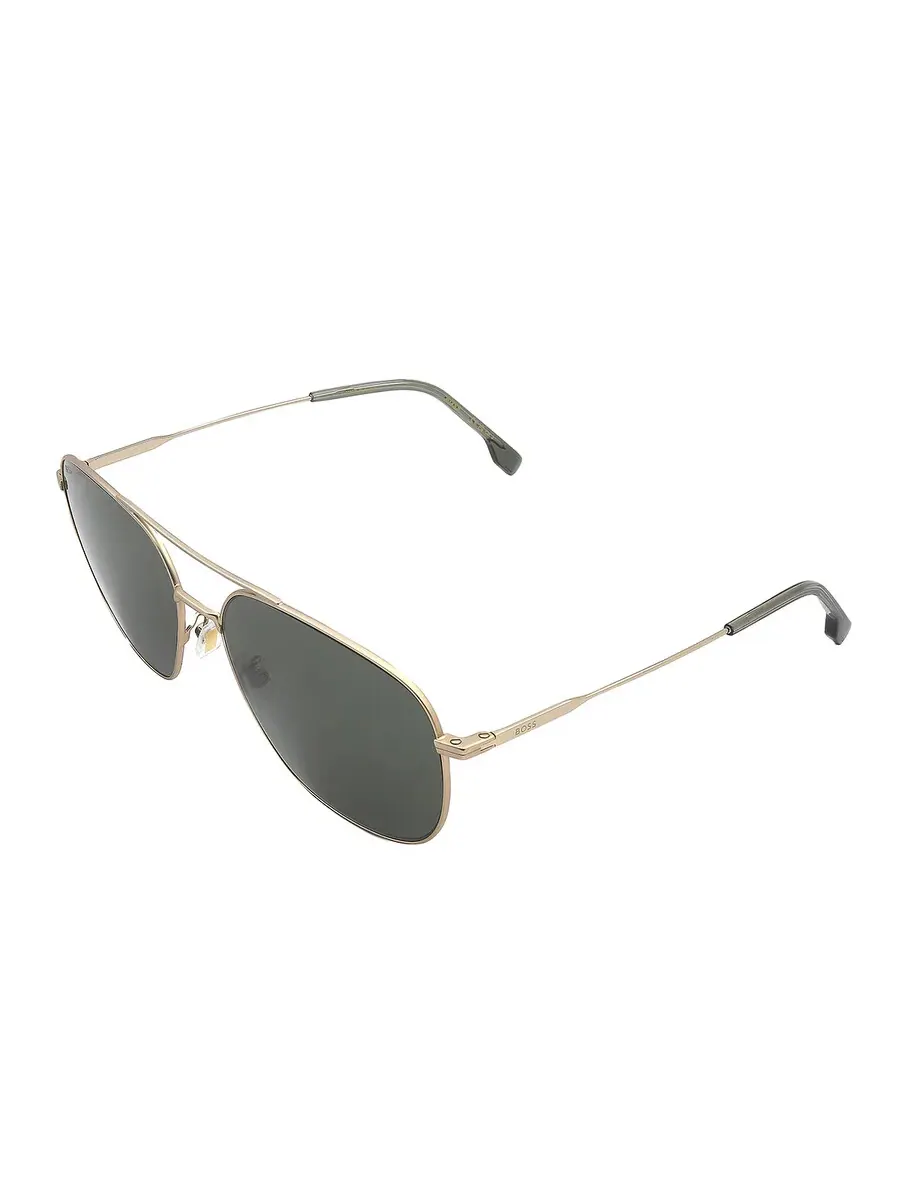 Солнцезащитные очки для мужчин Hugo Boss Green Navigator BOSS 1557/O/F/S 0AOZ/QT 62 — изображение 4 из 5, золотистый