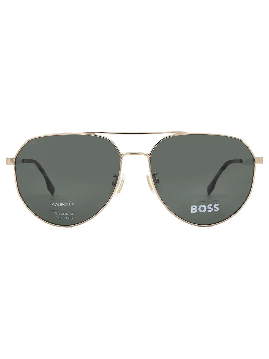 Солнечные очки Hugo Boss Green Pilot для мужчин BOSS 1473/F/SK 0J5G/QT 61 — изображение 1 из 6, золото