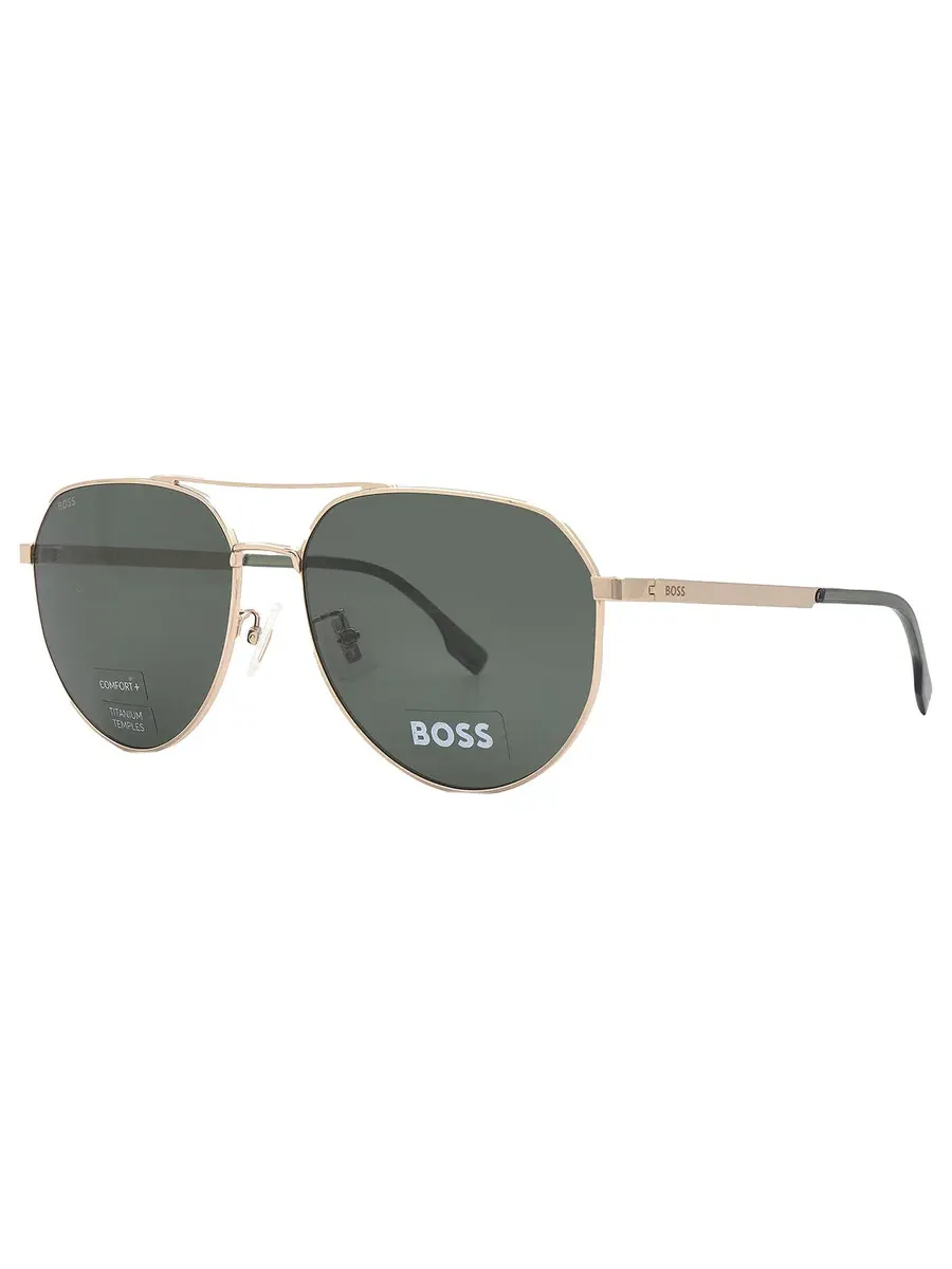 Солнечные очки Hugo Boss Green Pilot для мужчин BOSS 1473/F/SK 0J5G/QT 61 — изображение 3 из 6, золото