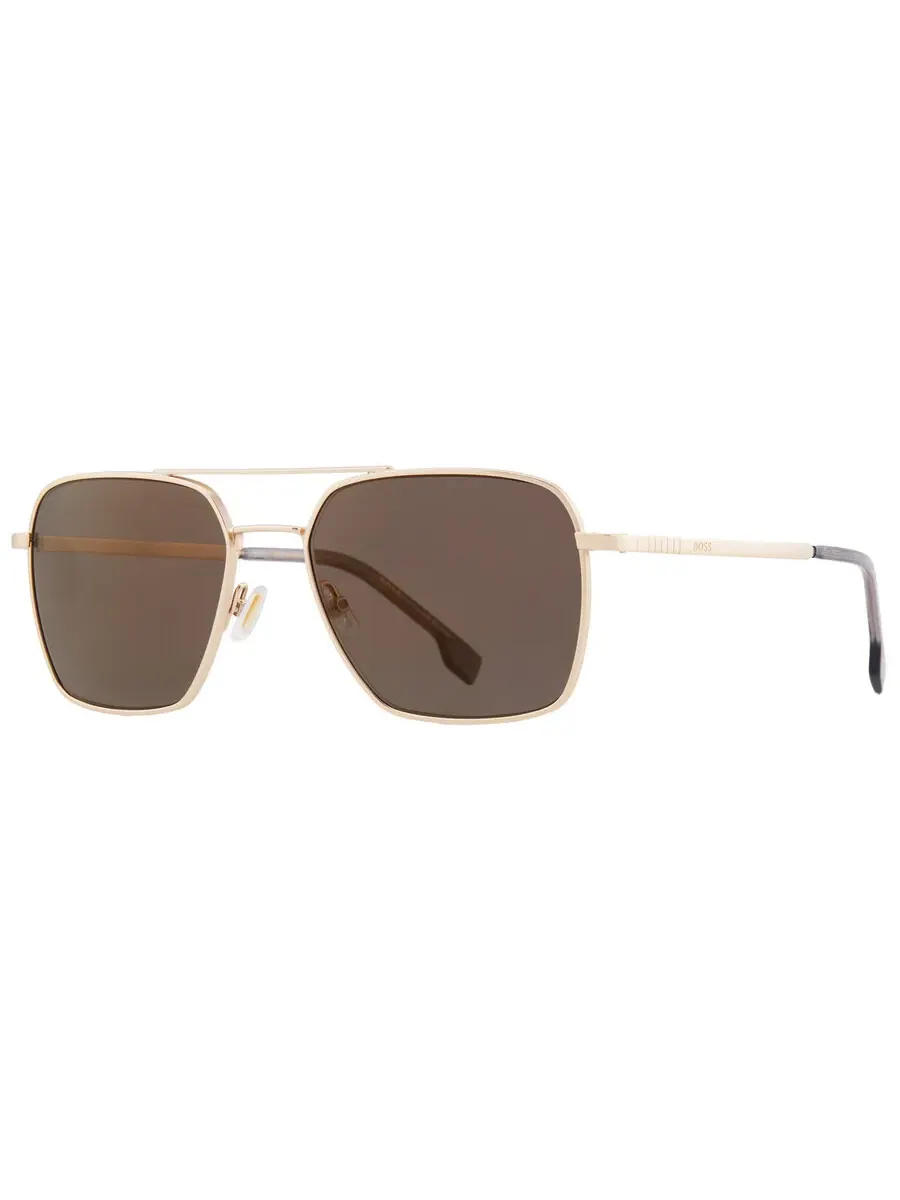 Солнцезащитные очки мужские Hugo Boss Grey Bronze Navigator BOSS 1414/O/S 0AOZ/JO 57 — изображение 2 из 5, золотистый