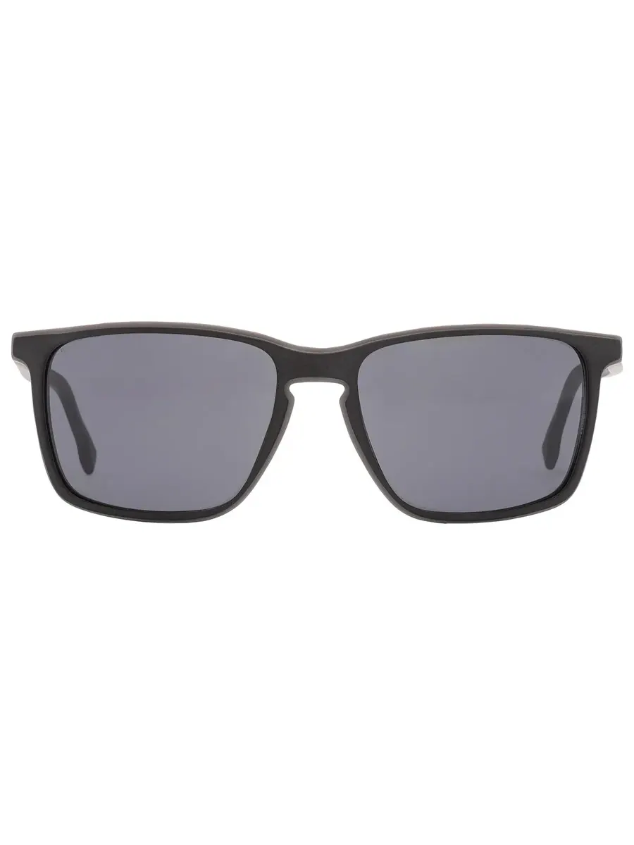 Серые прямоугольные мужские солнцезащитные очки Hugo Boss BOSS 1556/O/S 0O6W/IR 57 — изображение 1 из 6, черный серый