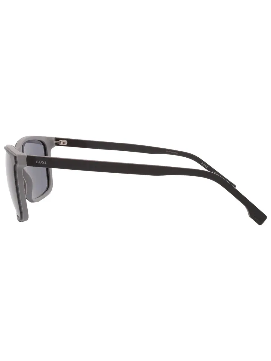 Серые прямоугольные мужские солнцезащитные очки Hugo Boss BOSS 1556/O/S 0O6W/IR 57 — изображение 5 из 6, черный серый