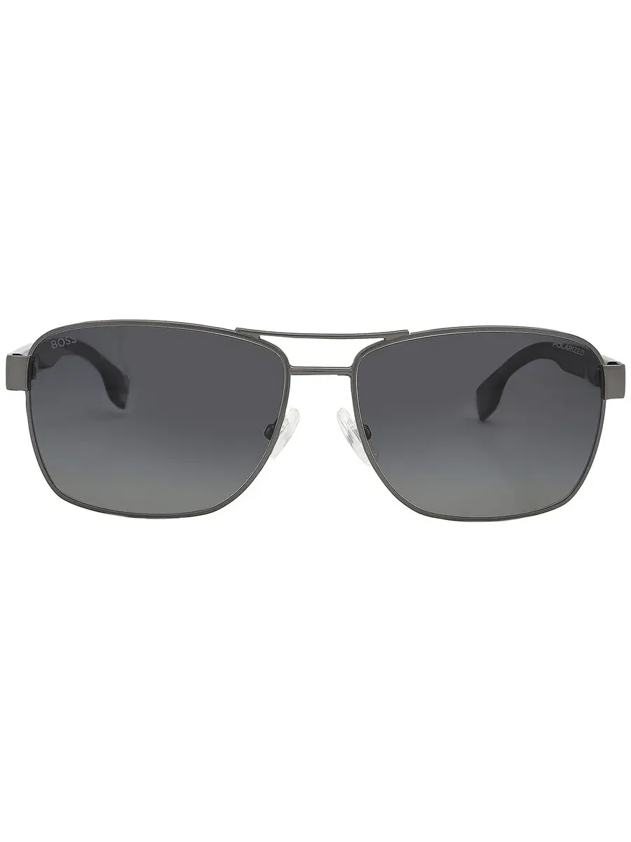 Серые прямоугольные мужские солнцезащитные очки Hugo Boss BOSS 1559/O/S 0R80/WJ 60 — изображение 1 из 6, серый